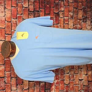 Tommy Bahama Mens Blue Pink Short Sleeve V-neck Tshirt New